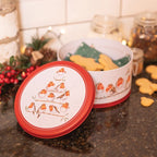 Wrendale Rockin Robins Round Xmas Tin