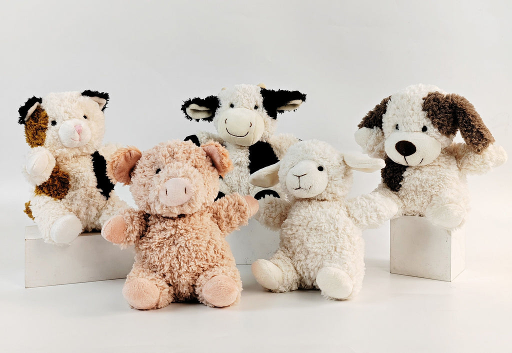 Curly Cow Soft Toy White & Black