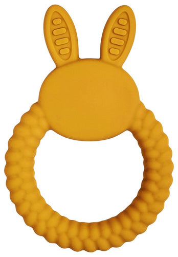 Bunny Teether Ring Mustard 11cm