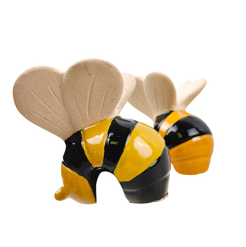 Bee Pot Hanger Black Yellow