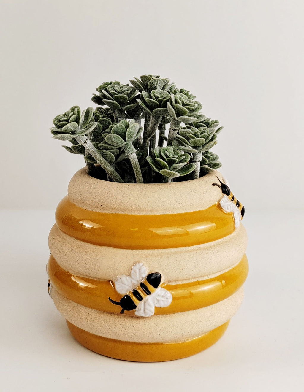 Beehive Planter Honeycomb & Sand 8cm
