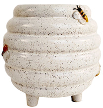 Load image into Gallery viewer, Beehive Planter White &amp; Sand 15cm