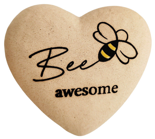 Bee Awesome Heart Stone Sane 9x7cm