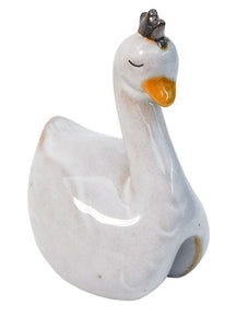 Swan Pot Hanger White