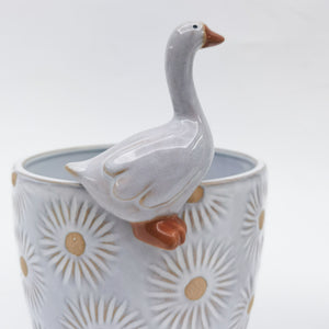 Goose Pot Hanger White