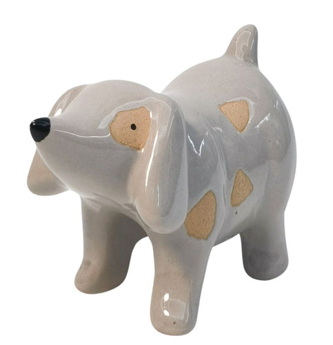 Dog Pot Hanger Bisque