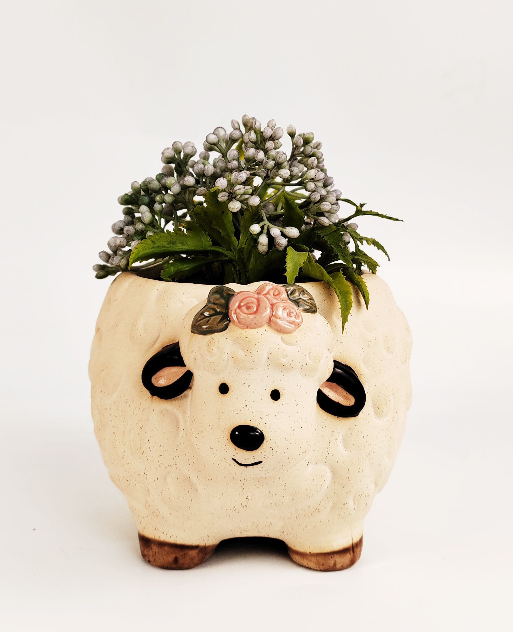 Sheep with Flowers Planter Sand
