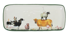 Load image into Gallery viewer, Farm Yard Platter Green 36x15cm