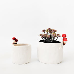 Toadstool Planter White 11cm