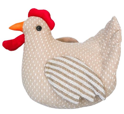 Chicken Doorstopper Beige 24cm