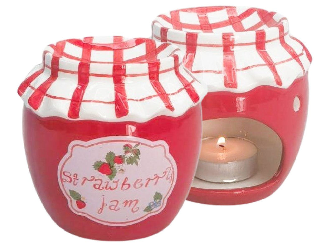 Jam Jar Oil Burner Red