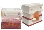 Book Stack Oil Burner Pink & Gold 11cm