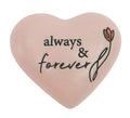 Always & Forever Heart Stone Pink 8cm