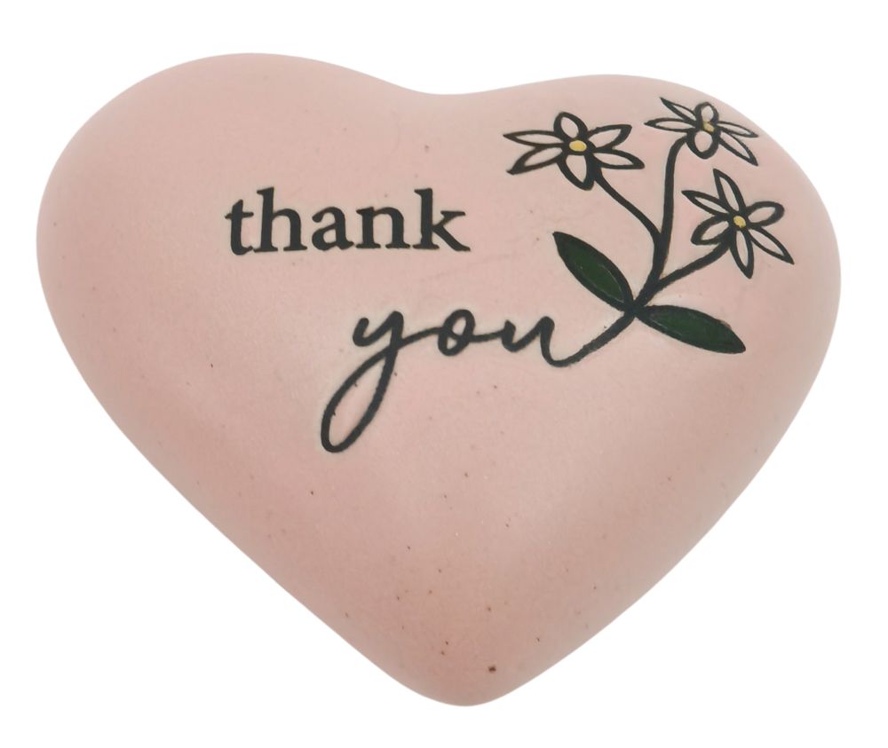 Thankyou Pink Stone Heart