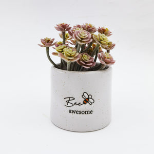 Bee Awesome Vessel White 7cm