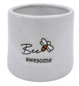 Bee Awesome Vessel White 7cm