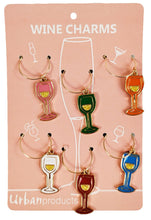 Load image into Gallery viewer, Wine O&#39;Clock Wine Charms Set of 6