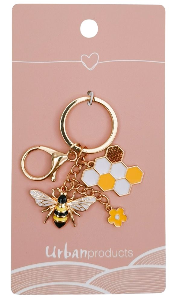 Bee Keyring Yellow 12cm