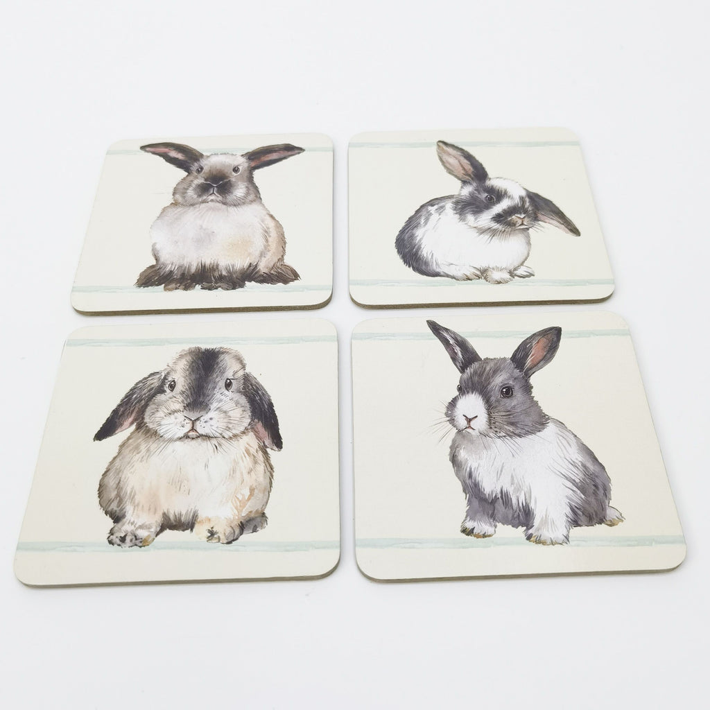 Brown Bunny Coasters Set of 4
