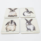 Brown Bunny Coasters Set of 4