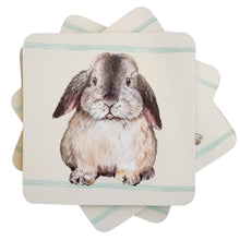 Load image into Gallery viewer, Brown Bunny Coasters Set of 4