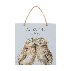 Wrendale Wood Plaque Owl