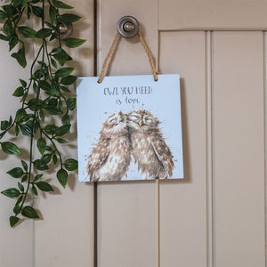 Wrendale Wood Plaque Owl