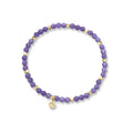 Amethyst Aura of Gold Gem Bracelet