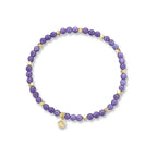 Amethyst Aura of Gold Gem Bracelet