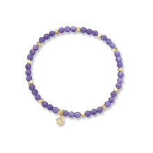 Load image into Gallery viewer, Amethyst Aura of Gold Gem Bracelet