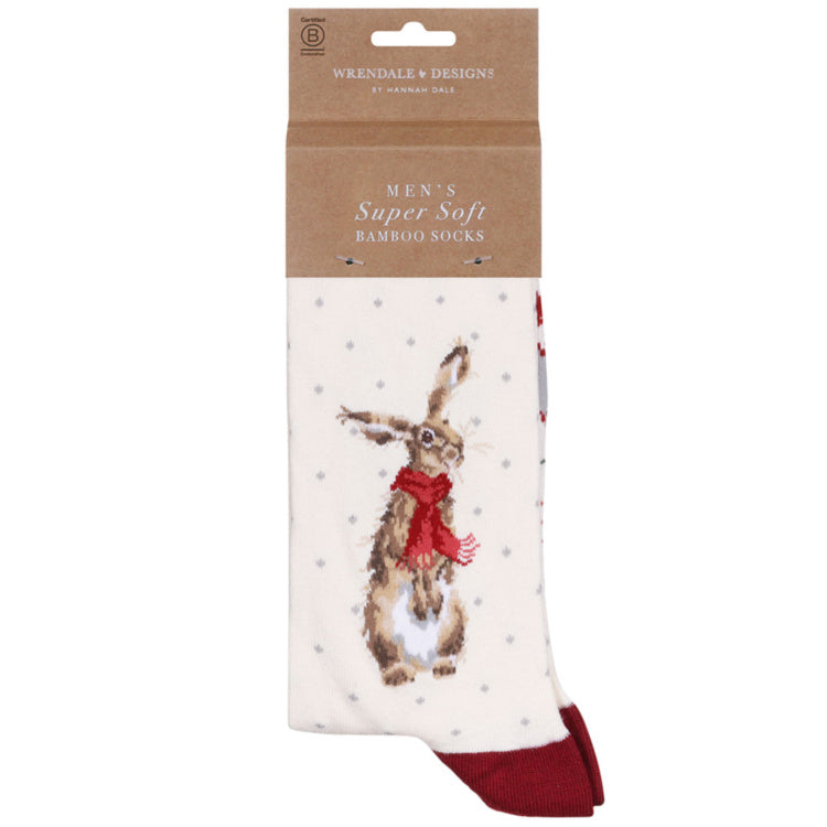 Wrendale Mens Hare Xmas Sock