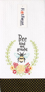 Bee Kind & Grateful Tea Towel
