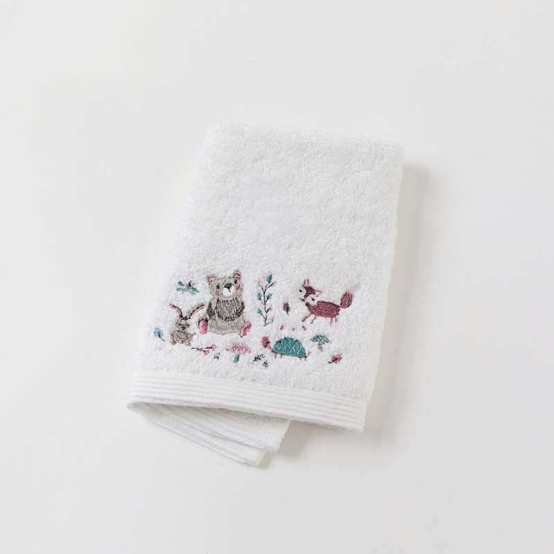 Woodlands Baby Embroidered Face Washer
