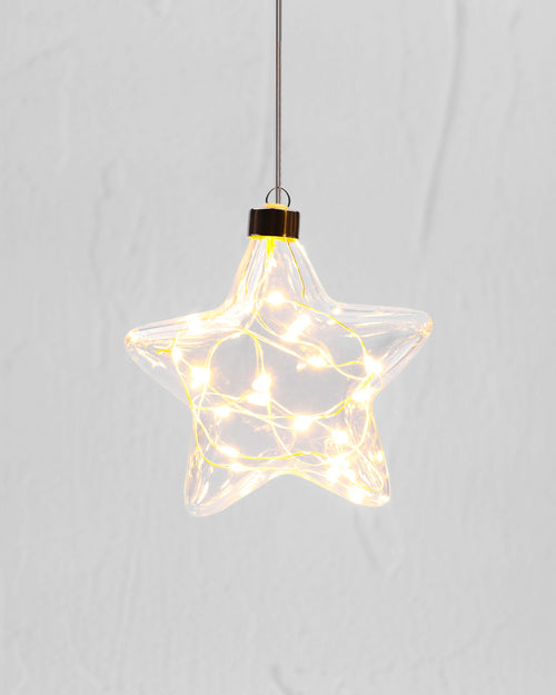 Clear Star Hanging Glass Light