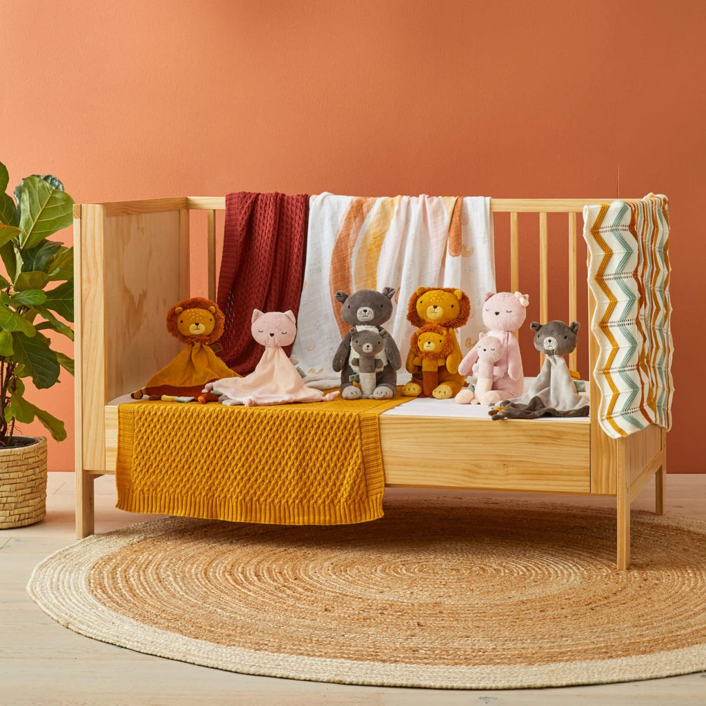 Brick Basket Weave Knit Blanket 100% Cotton