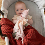 Brick Basket Weave Knit Blanket 100% Cotton