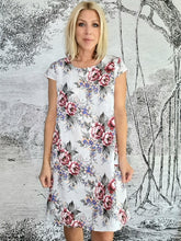 Load image into Gallery viewer, White Elsa Blossom Kennedy S/M Linen Dress