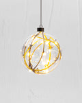 Gold Bead Sphere Hanging Glass Light