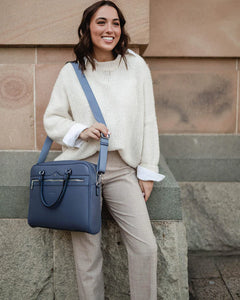 Portland Steel Blue Laptop Bag