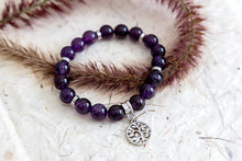 Load image into Gallery viewer, Tree Of Life Charm Bracelet Amethyst