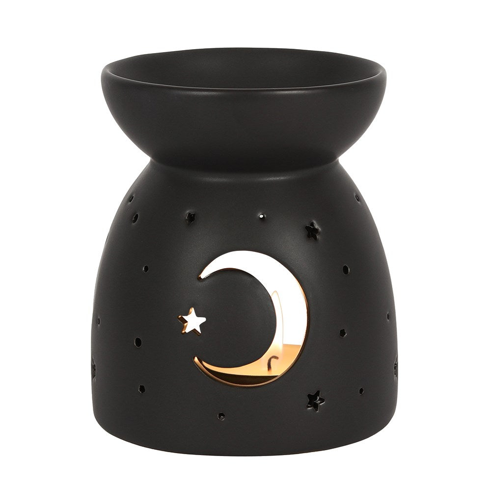 Black Mystical Moon Wax/Oil Burner