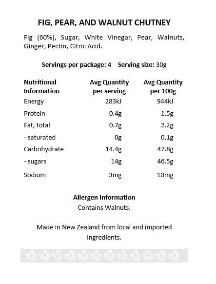 Fig, pear & walnut Chutney