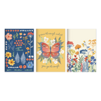 Blue Botanicals Recycled Journals Set of 3