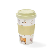 Load image into Gallery viewer, Butter Cup Bamboo Travel Mug with Silicone Band