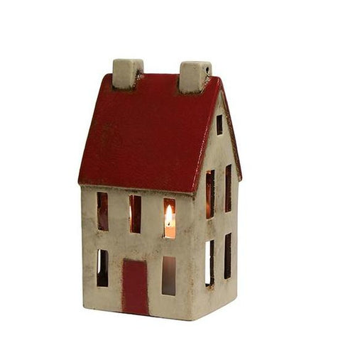 Chalet Red & White Tea Light (YA0003)
