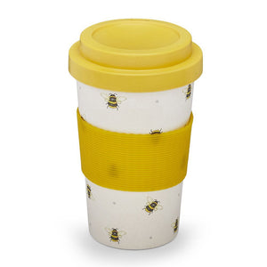 Bumble Bee Bamboo Travel Mug with Silicone Band