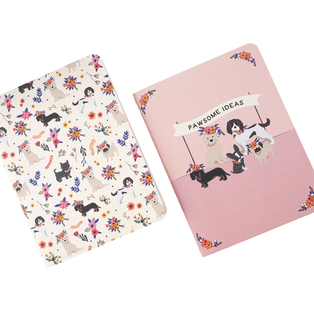 Pawsitive Ideas Floral Notebooks Set of 2