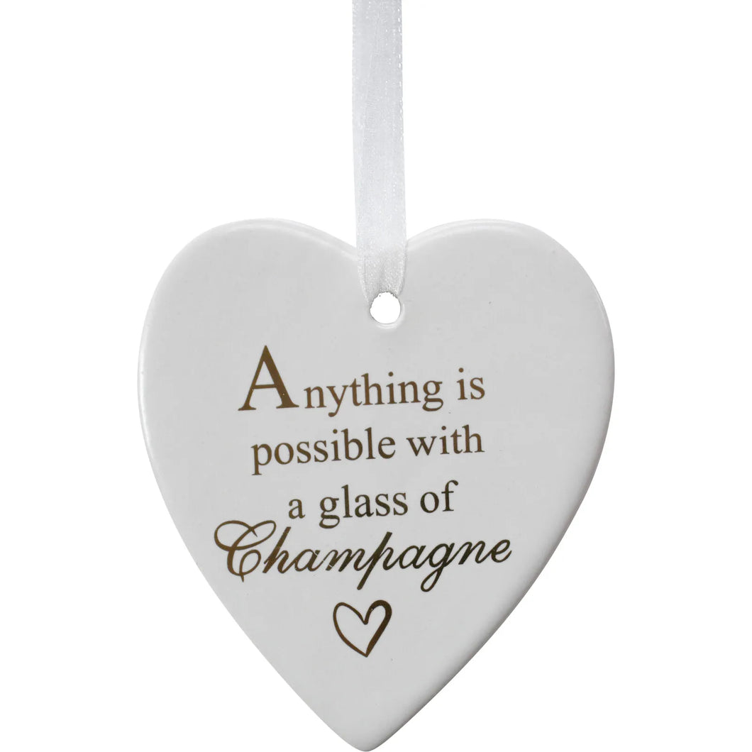 Hanging Heart Champange Poss