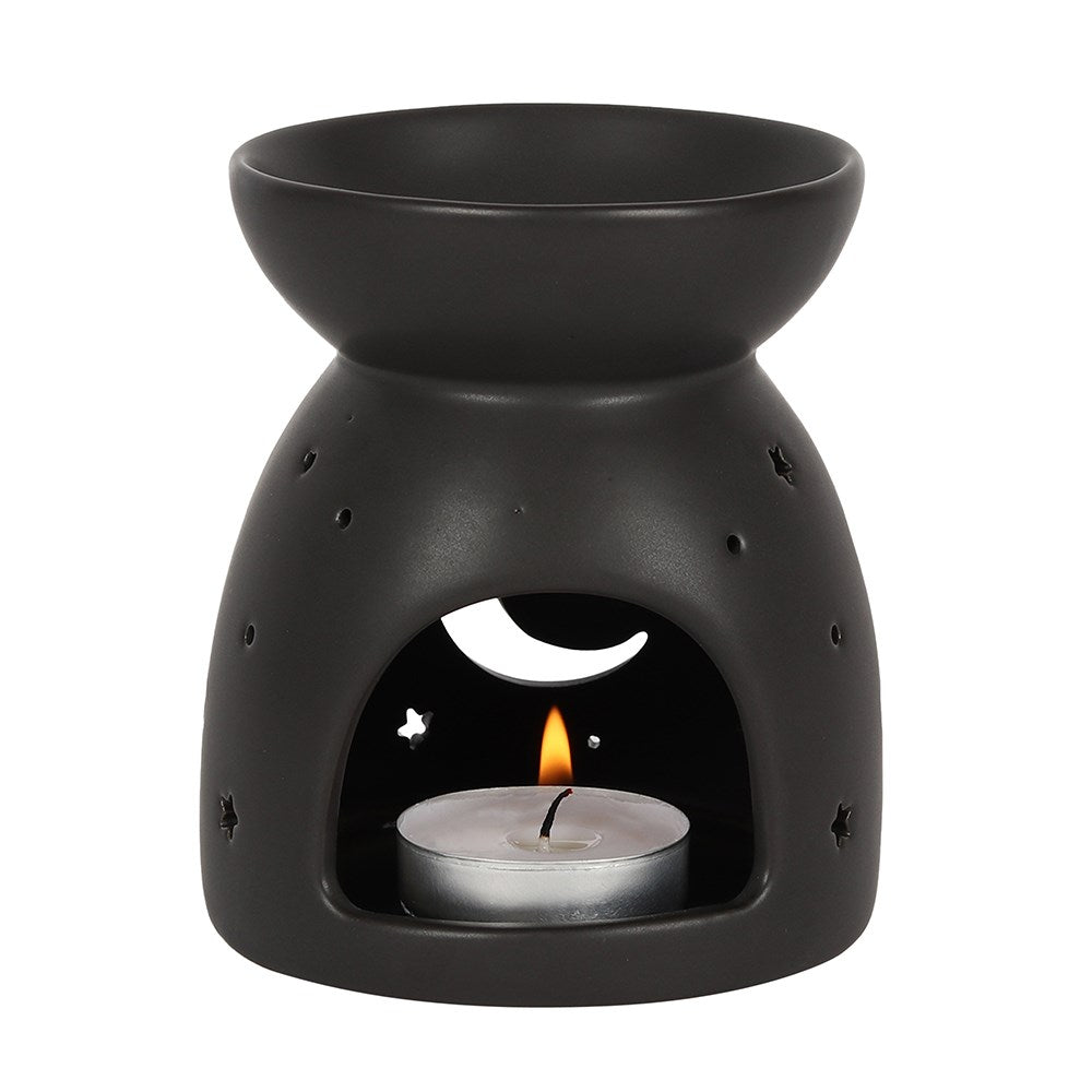 Black Mystical Moon Wax/Oil Burner