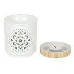 White Mandala Cut Out Oil/Wax Burner